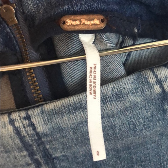 Free People denim mini skirt NEVER WORN - Picture 2 of 2